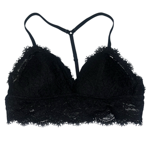 aerie Black Lace floral adjustable Bralette